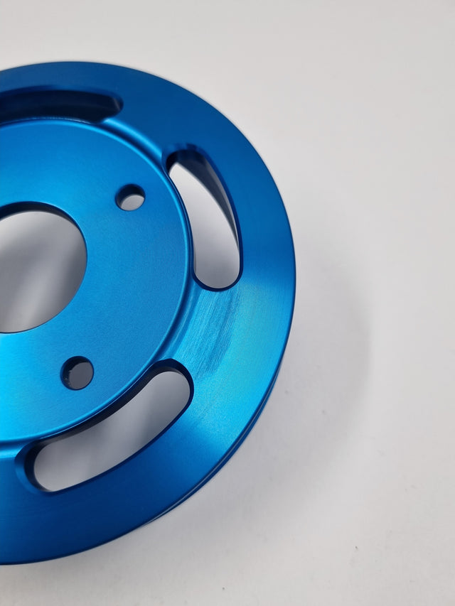Scratch&Dent Billet Underdrive Water Pump Pulley for Nissan RB Engines - Blue