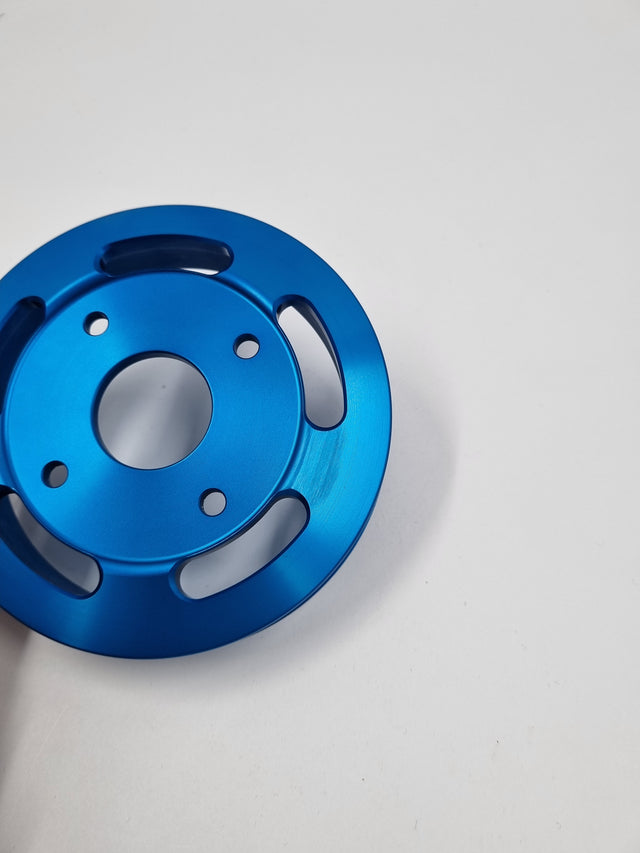 Scratch&Dent Billet Underdrive Water Pump Pulley for Nissan RB Engines - Blue