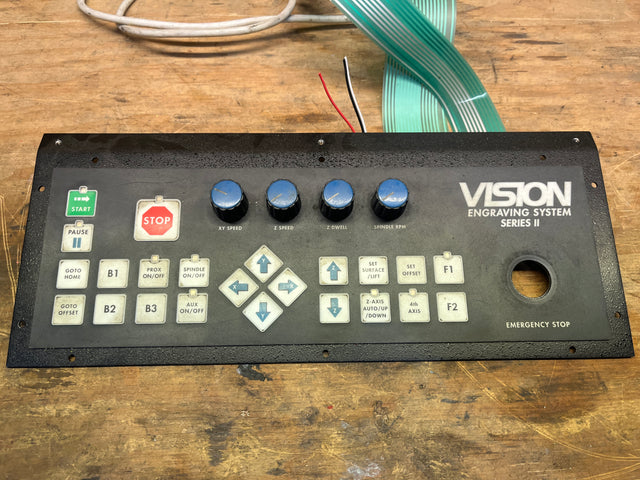 Vision Series 2 CNC Engraving Machine - Front Control Panel