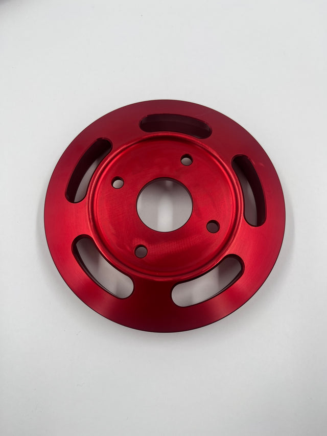 Scratch&Dent Billet Underdrive Water Pump Pulley for Nissan RB Engines - Red 140mm