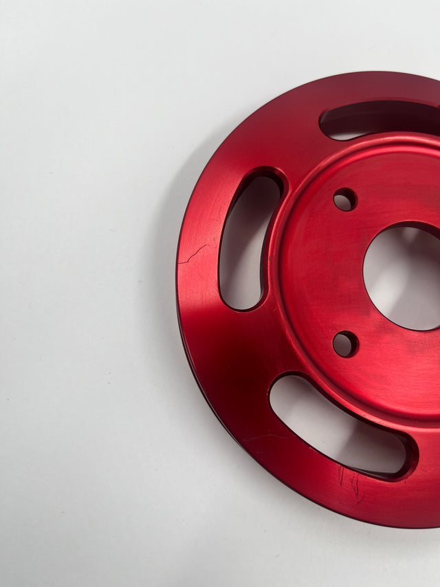 Scratch&Dent Billet Underdrive Water Pump Pulley for Nissan RB Engines - Red 140mm