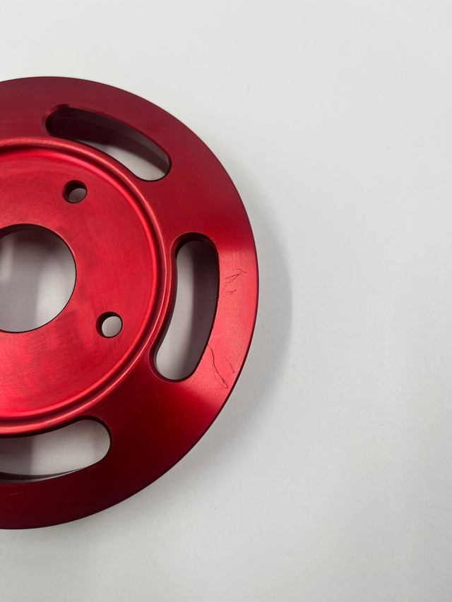 Scratch&Dent Billet Underdrive Water Pump Pulley for Nissan RB Engines - Red 140mm