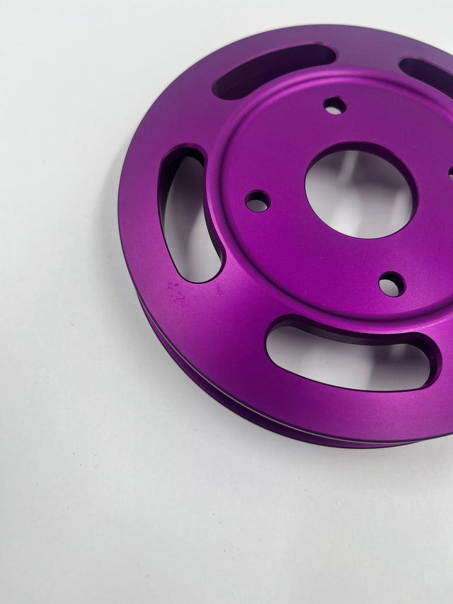 Scratch&Dent Billet Underdrive Water Pump Pulley for Nissan RB Engines - Purple 140mm