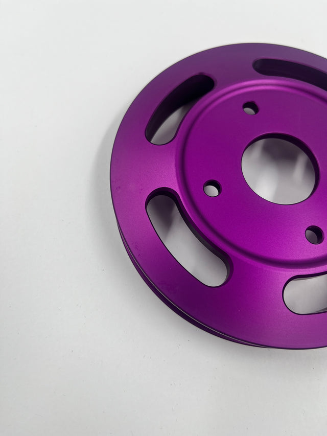 Scratch&Dent Billet Underdrive Water Pump Pulley for Nissan RB Engines - Purple 140mm