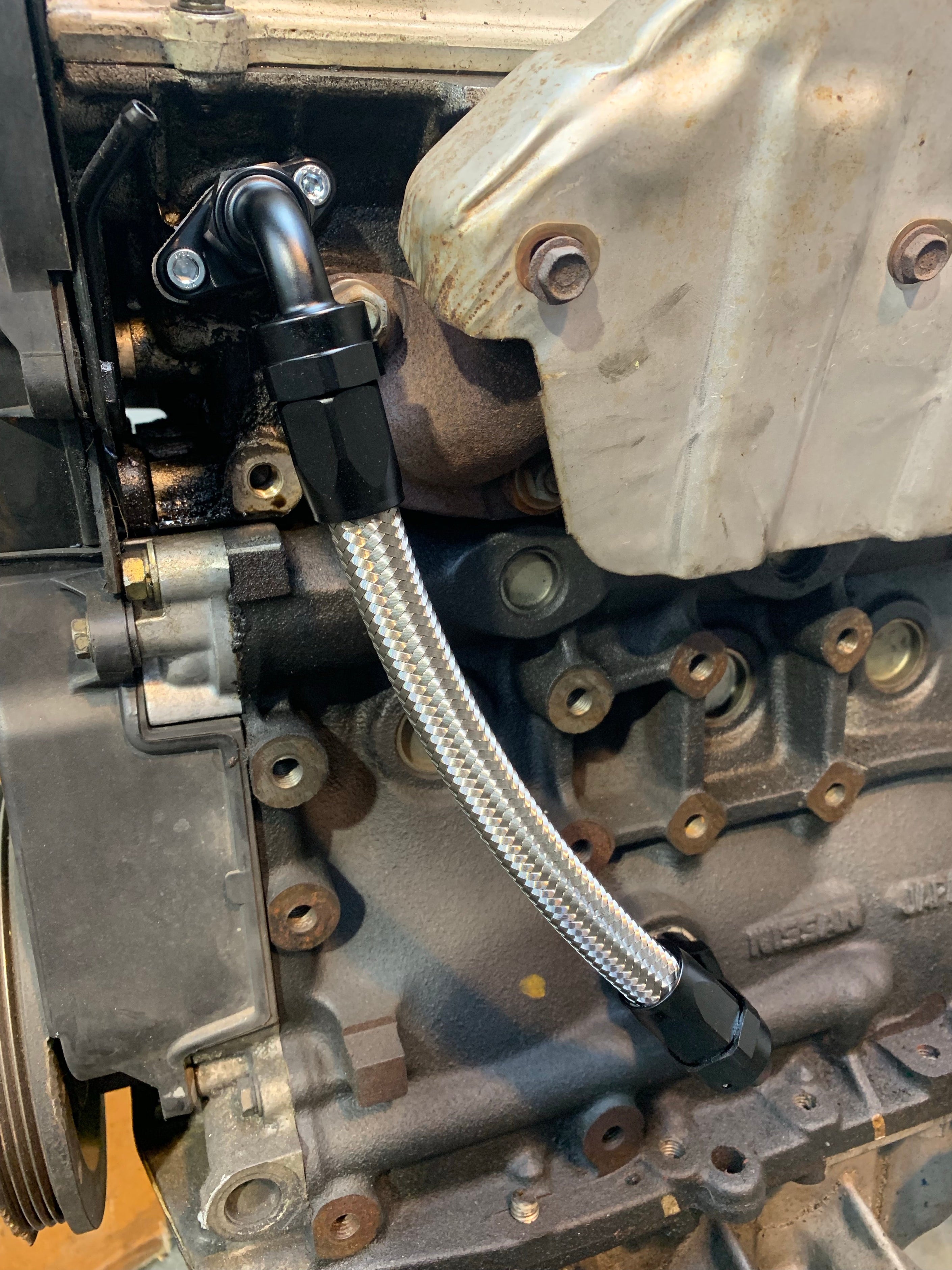 VCT Oil Drain Kit for Nissan RB25DET Franklin Performance